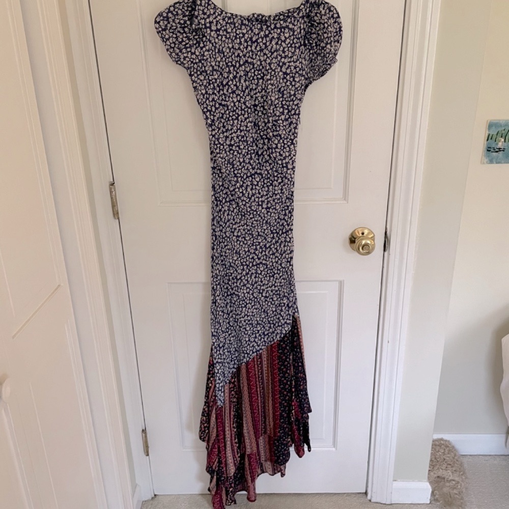 FREE PEOPLE LONG FLORAL DRESS